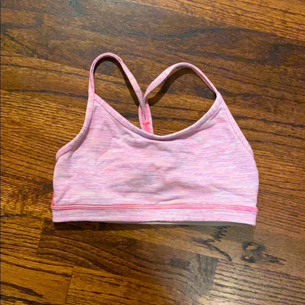 LULULEMON flow y bra pink space dye 4